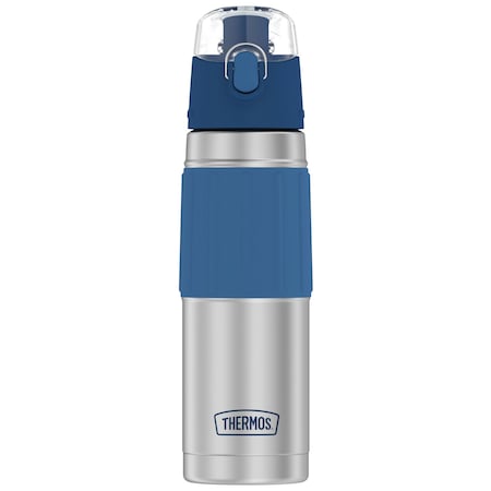 Thermos 18-Ounce Vacuum-Insulated Stainless Steel Hydration Bottle (Slate Blue) 2465SSB6